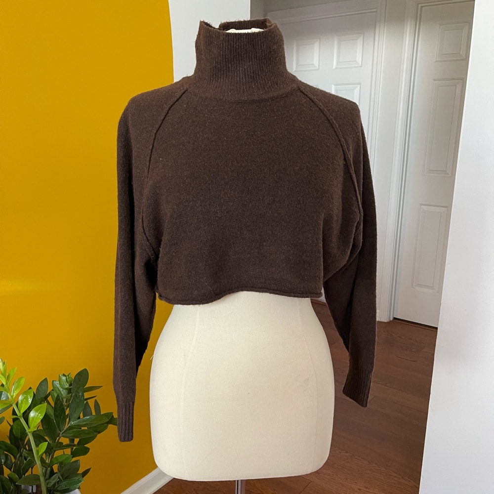 Urban Outfitters Brown Crop Top Sweater